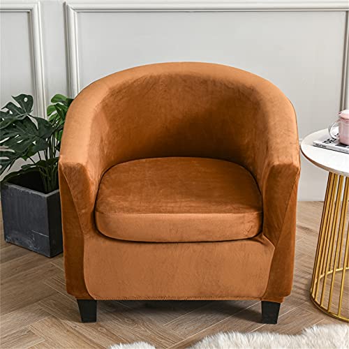 ABZDUNG 2-teiliger Sesselbezug mit separatem Kissen, universeller Stretch-Sesselbezug for Einzelsitzer, Chesterfield-Cocktail-Clubsessel mit Armlehnen for das Wohnzimmer(04) von ABZDUNG