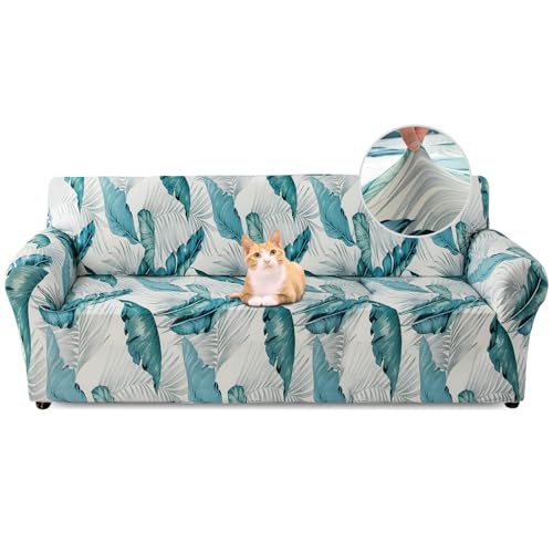 ABZDUNG 3-Sitzer Stretch Sofabezug, rutschfeste, schmutzabweisende gemusterte Stretch-Sofahusse, Sofabezug mit Armlehnen, superweicher Stoff, universell(A5,4 Posti) von ABZDUNG