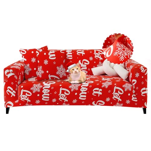 ABZDUNG 3-Sitzer Stretch Sofabezug, rutschfeste, schmutzabweisende gemusterte Stretch-Sofahusse, Sofabezug mit Armlehnen, superweicher Stoff, universell(D5,4 Posti) von ABZDUNG