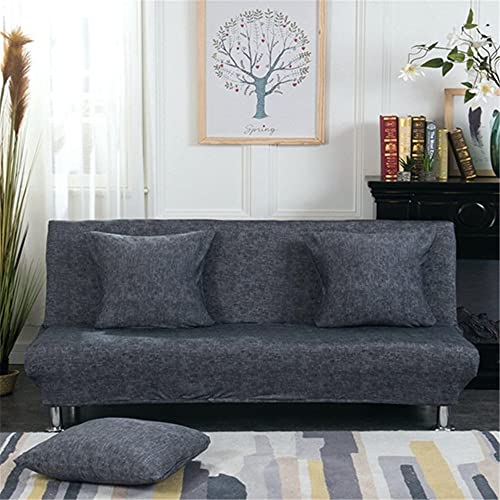 3-Sitzer-Stretch-Sofabezug ohne Armlehnen, Faltbare Schlafsofa-Bezüge, universeller klick-Klack-Sofabezug, waschbar, abnehmbar, rutschfest(Grigio Scuro,120-155cm) von ABZDUNG