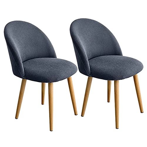 ABZDUNG 4/6 Stück Stretch-Stuhlhussen mit Rückenlehne, Elegante Schonbezüge for Esszimmer- und Bürostühle, waschbarer Jacquard-Stuhlbezug mit runder Rückenlehne(A,2PCS) von ABZDUNG