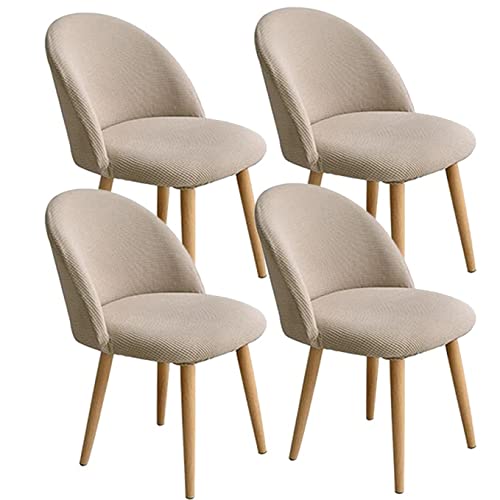 ABZDUNG 4/6 Stück Stretch-Stuhlhussen mit Rückenlehne, Elegante Schonbezüge for Esszimmer- und Bürostühle, waschbarer Jacquard-Stuhlbezug mit runder Rückenlehne(B,6PCS) von ABZDUNG