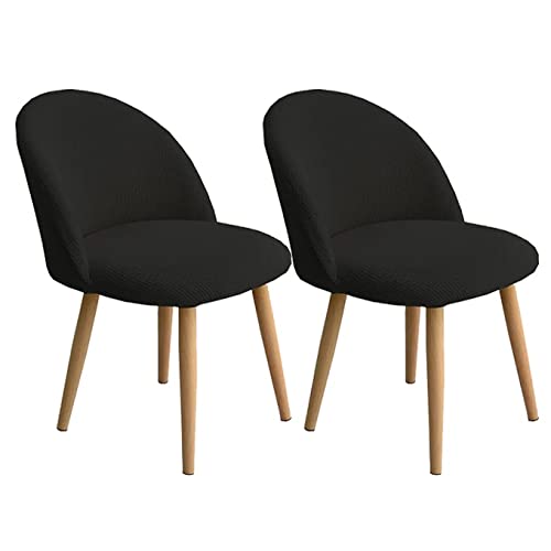 ABZDUNG 4/6 Stück Stretch-Stuhlhussen mit Rückenlehne, Elegante Schonbezüge for Esszimmer- und Bürostühle, waschbarer Jacquard-Stuhlbezug mit runder Rückenlehne(C,2PCS) von ABZDUNG