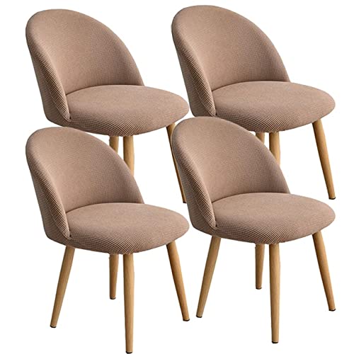 ABZDUNG 4/6 Stück Stretch-Stuhlhussen mit Rückenlehne, Elegante Schonbezüge for Esszimmer- und Bürostühle, waschbarer Jacquard-Stuhlbezug mit runder Rückenlehne(D,6PCS) von ABZDUNG