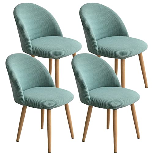 ABZDUNG 4/6 Stück Stretch-Stuhlhussen mit Rückenlehne, Elegante Schonbezüge for Esszimmer- und Bürostühle, waschbarer Jacquard-Stuhlbezug mit runder Rückenlehne(E,4PCS) von ABZDUNG