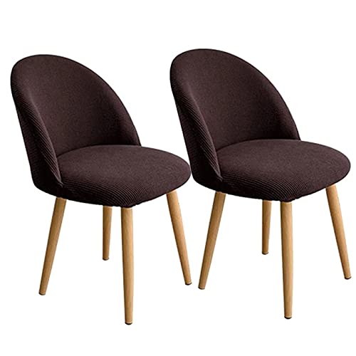 ABZDUNG 4/6 Stück Stretch-Stuhlhussen mit Rückenlehne, Elegante Schonbezüge for Esszimmer- und Bürostühle, waschbarer Jacquard-Stuhlbezug mit runder Rückenlehne(F,2PCS) von ABZDUNG
