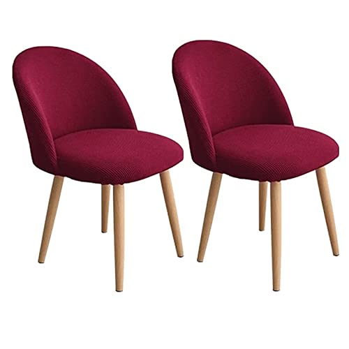 ABZDUNG 4/6 Stück Stretch-Stuhlhussen mit Rückenlehne, Elegante Schonbezüge for Esszimmer- und Bürostühle, waschbarer Jacquard-Stuhlbezug mit runder Rückenlehne(Medium,6PCS) von ABZDUNG