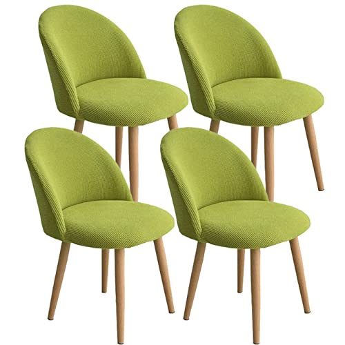 ABZDUNG 4/6 Stück Stretch-Stuhlhussen mit Rückenlehne, Elegante Schonbezüge for Esszimmer- und Bürostühle, waschbarer Jacquard-Stuhlbezug mit runder Rückenlehne(O,6PCS) von ABZDUNG