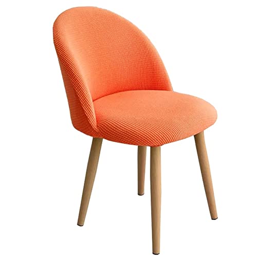 ABZDUNG 4/6 Stück Stretch-Stuhlhussen mit Rückenlehne, Elegante Schonbezüge for Esszimmer- und Bürostühle, waschbarer Jacquard-Stuhlbezug mit runder Rückenlehne(W,1PC) von ABZDUNG