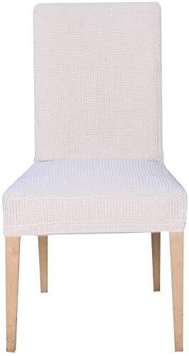 ABZDUNG 4-teilige Stuhlhussen mit Rückenlehne, Stretch-Stuhlbezug, Schonbezug, Bankettstuhl-Sitzbezug, Besteckset for Hochzeitszeremonien(Bianco Avorio,4 Pezzi) von ABZDUNG