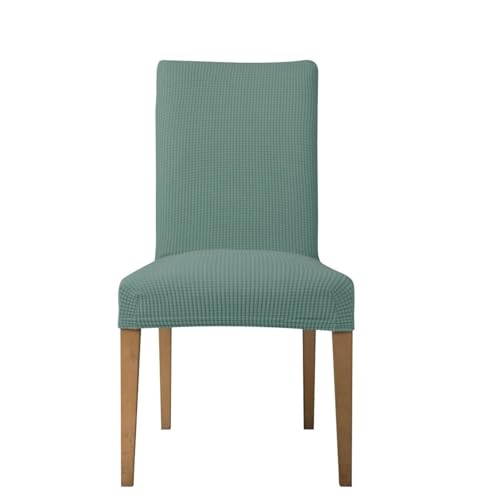 ABZDUNG 4-teilige Stuhlhussen mit Rückenlehne, Stretch-Stuhlbezug, Schonbezug, Bankettstuhl-Sitzbezug, Besteckset for Hochzeitszeremonien(Verde Chiaro,4 Pezzi) von ABZDUNG