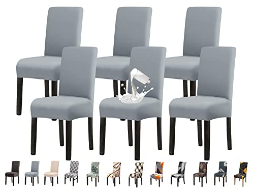 ABZDUNG 4-teilige wasserdichte Esszimmerstuhlbezüge, Stretch-Esszimmerstuhl-Schonbezüge mit Rückenlehne, moderner Abnehmbarer waschbarer Stuhlbezug for die Küche zu Hause(W11,6pcs) von ABZDUNG