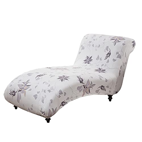 ABZDUNG Armless Lounger Cover Stretch Chaise Longue Cover Wohnzimmer Recliner Stuhl Cover(Bianco Semplice) von ABZDUNG