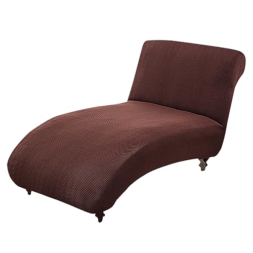 ABZDUNG Armless Lounger Cover Stretch Chaise Longue Cover Wohnzimmer Recliner Stuhl Cover(Marrone Scuro B) von ABZDUNG