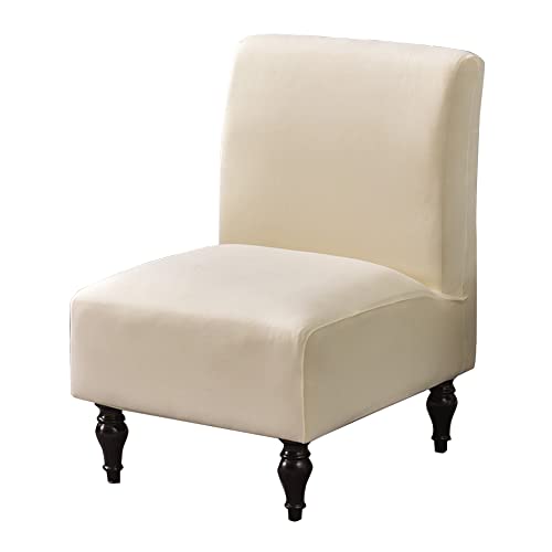 ABZDUNG Armless Stuhlbezug Bedruckter Sesselbezug Akzent Stuhlbezüge Wohnzimmer Stuhlbezug Stretch(Beige) von ABZDUNG