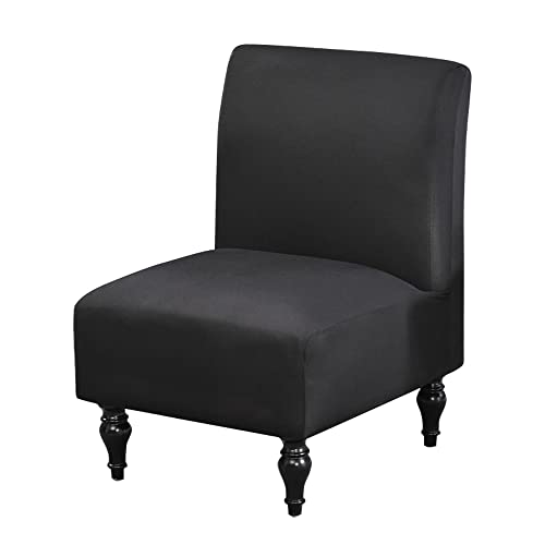 ABZDUNG Armless Stuhlbezug Bedruckter Sesselbezug Akzent Stuhlbezüge Wohnzimmer Stuhlbezug Stretch(Nero) von ABZDUNG