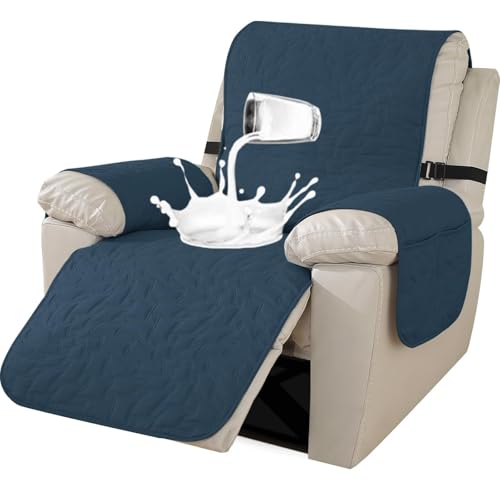 ABZDUNG Bezug for 1-Sitzer-Relaxsessel, Sesselbezug mit Armlehnen, Bezug for 1-Sitzer-Sessel mit Armlehnen, Sesselbezug mit Gummiband, Bezug for Liegesofa(Blu Berlino,72 cm) von ABZDUNG