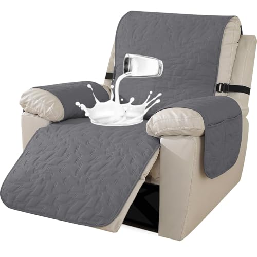 ABZDUNG Bezug for 1-Sitzer-Relaxsessel, Sesselbezug mit Armlehnen, Bezug for 1-Sitzer-Sessel mit Armlehnen, Sesselbezug mit Gummiband, Bezug for Liegesofa(Grigio Chiaro,72 cm) von ABZDUNG