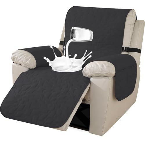 ABZDUNG Bezug for 1-Sitzer-Relaxsessel, Sesselbezug mit Armlehnen, Bezug for 1-Sitzer-Sessel mit Armlehnen, Sesselbezug mit Gummiband, Bezug for Liegesofa(Nero,72 cm) von ABZDUNG