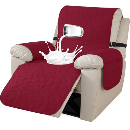 ABZDUNG Bezug for 1-Sitzer-Relaxsessel, Sesselbezug mit Armlehnen, Bezug for 1-Sitzer-Sessel mit Armlehnen, Sesselbezug mit Gummiband, Bezug for Liegesofa(Rosse,59 cm) von ABZDUNG
