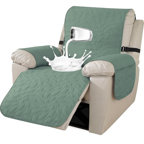 ABZDUNG Bezug for 1-Sitzer-Relaxsessel, Sesselbezug mit Armlehnen, Bezug for 1-Sitzer-Sessel mit Armlehnen, Sesselbezug mit Gummiband, Bezug for Liegesofa(Verde Chiaro,59 cm) von ABZDUNG