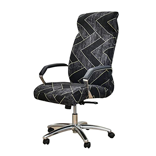ABZDUNG Bürostuhlbezug Stretch Computerstuhlbezug Drehstuhlbezug Bedruckter Bürostuhlbezug Stretch(Griglia In Filo D'oro,M) von ABZDUNG