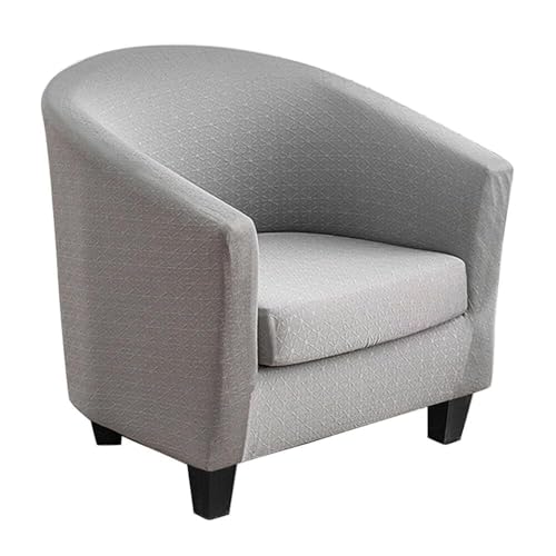ABZDUNG Chesterfield Sesselbezug 2 Stück 1 Sitzer Stretch Sesselhussen for Tullsta Stühle Cocktail Sesselbezug(Bright Grey) von ABZDUNG
