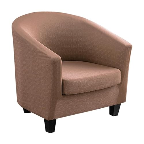ABZDUNG Chesterfield Sesselbezug 2 Stück 1 Sitzer Stretch Sesselhussen for Tullsta Stühle Cocktail Sesselbezug(Camel) von ABZDUNG