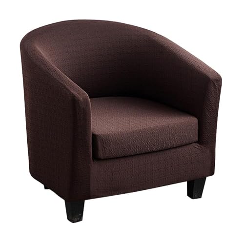 ABZDUNG Chesterfield Sesselbezug 2 Stück 1 Sitzer Stretch Sesselhussen for Tullsta Stühle Cocktail Sesselbezug(Dark Brown) von ABZDUNG