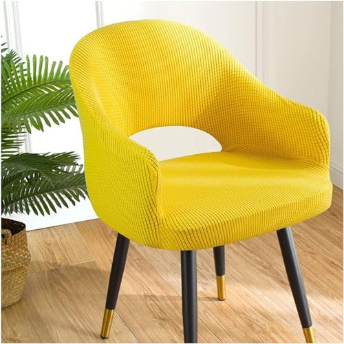 ABZDUNG Computerstuhlbezug, Bürostuhlbezug, Stretch mit Armlehnen, 1/2/4 Stück, Esszimmerstuhlbezug, Wohnzimmer-Schreibtischstuhlbezug mit Rückenlehne, wasserdichter Sessel(Bright Yellow,4pcs) von ABZDUNG