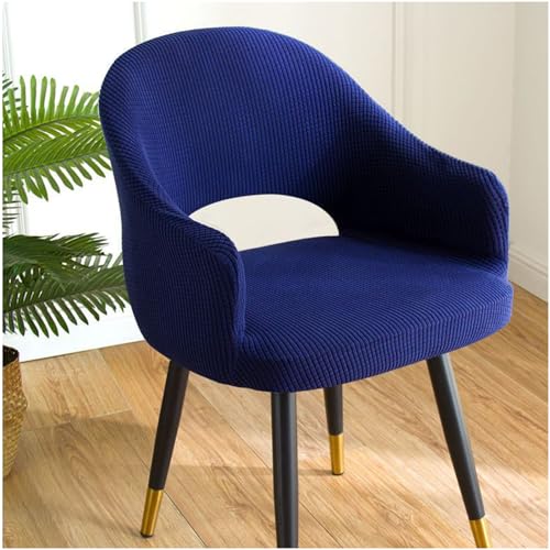 ABZDUNG Computerstuhlbezug, Bürostuhlbezug, Stretch mit Armlehnen, 1/2/4 Stück, Esszimmerstuhlbezug, Wohnzimmer-Schreibtischstuhlbezug mit Rückenlehne, wasserdichter Sessel(Dark Blue,1pcs) von ABZDUNG
