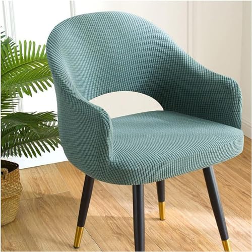 ABZDUNG Computerstuhlbezug, Bürostuhlbezug, Stretch mit Armlehnen, 1/2/4 Stück, Esszimmerstuhlbezug, Wohnzimmer-Schreibtischstuhlbezug mit Rückenlehne, wasserdichter Sessel(Gray Green,4pcs) von ABZDUNG