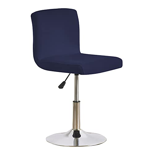ABZDUNG Hockerbezüge, Stretch-Stuhlhussen mit niedriger Rückenlehne, Hockerbezüge, Barhockerbezüge, Gelb(Blu Navy,4 pezzi) von ABZDUNG