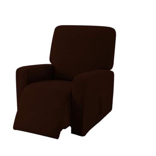 ABZDUNG Jacquard Sesselbezug, Sesselhusse, Chivas Relaxsessel Sitzbezug Relax Komplett Stretch mit Taschen(Cioccolato) von ABZDUNG