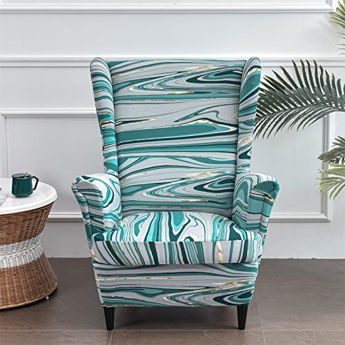 ABZDUNG Ohrensessel-Bezüge – Superweicher Stretch-Ohrensessel-Schonbezug, Ohrensessel-Bezug, 2-teiliges Set, Sesselbezüge, Möbelschutz for Wohnzimmer, Schlafzimmer, Hotel(Dream Space) von ABZDUNG