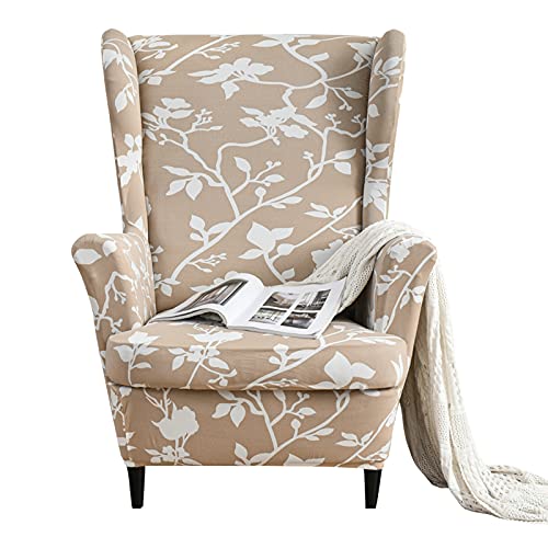 ABZDUNG Ohrensessel-Bezüge – Superweicher Stretch-Ohrensessel-Schonbezug, Ohrensessel-Bezug, 2-teiliges Set, Sesselbezüge, Möbelschutz for Wohnzimmer, Schlafzimmer, Hotel(Misha) von ABZDUNG