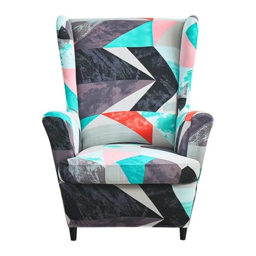 ABZDUNG Ohrensessel-Schonbezüge, Sesselbezüge, Bedruckte Ohrensessel-Schonbezüge, Ohrensessel-Schonbezüge for das Wohnzimmer(19,A) von ABZDUNG