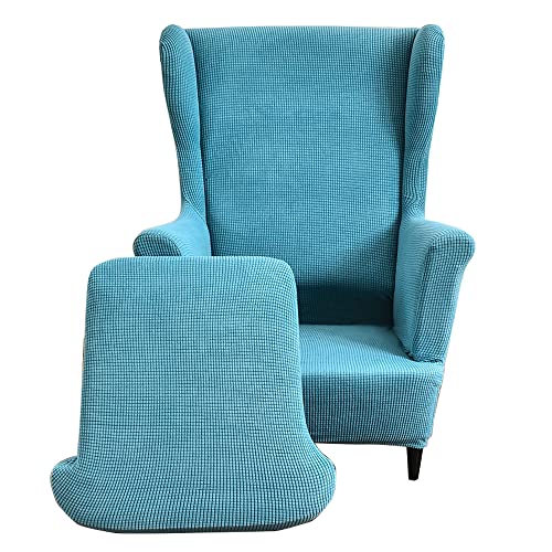 ABZDUNG Ohrensesselhussen Stretch Ohrensessel Schonbezüge 2 Stück Ohrensesselbezug Bedruckte Ohrensesselhussen(20) von ABZDUNG