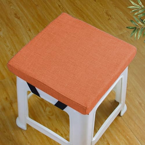 ABZDUNG Quadratisches Stuhlpolster mit Rutschfester Schnalle for Esszimmerstühle, Hocker, Garten/Innenbereich/Haus/Küche(Arancione,35x35x3cm) von ABZDUNG