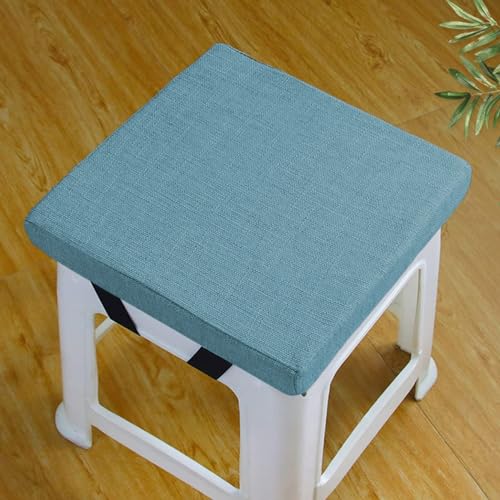 ABZDUNG Quadratisches Stuhlpolster mit Rutschfester Schnalle for Esszimmerstühle, Hocker, Garten/Innenbereich/Haus/Küche(Blu,25x25x2cm) von ABZDUNG