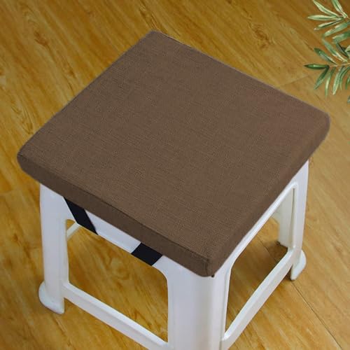 ABZDUNG Quadratisches Stuhlpolster mit Rutschfester Schnalle for Esszimmerstühle, Hocker, Garten/Innenbereich/Haus/Küche(Caff,24x34x5cm) von ABZDUNG