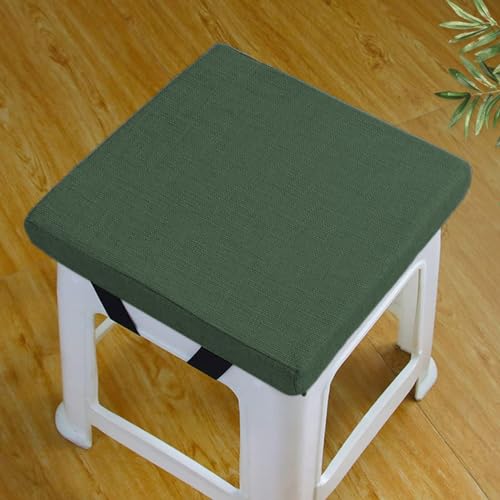 ABZDUNG Quadratisches Stuhlpolster mit Rutschfester Schnalle for Esszimmerstühle, Hocker, Garten/Innenbereich/Haus/Küche(Verde Scuro,35x35x2cm) von ABZDUNG