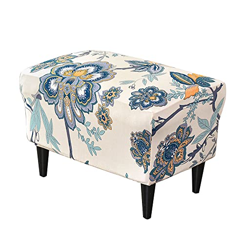 ABZDUNG Rechteckige Pouf-Bezüge, Stretch-Bezüge for Fußhocker, Hockerbezüge, rechteckige Pouf-Bezüge, Ottoman-Pouf-Bezüge(D) von ABZDUNG