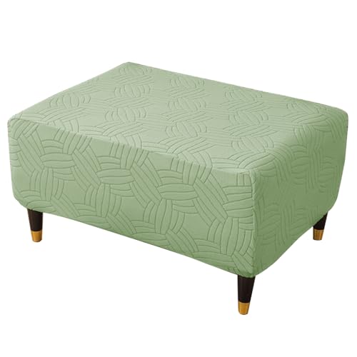 ABZDUNG Rechteckiger Pouf-Bezug Rechteckiger Fußhocker-Bezug Ottoman-Bezug Fußhocker-Bezug(Verde,Medium) von ABZDUNG