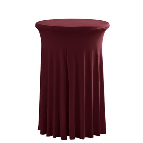 ABZDUNG Runde Cocktail-Tischdecken, Spandex-Cocktail-Tischdecke, Cocktail-Tischdecke, Bistro-Tischdecke, Hochzeitstischrock for Partys, Bars, Hochzeiten(Fucsia,60x110cm) von ABZDUNG