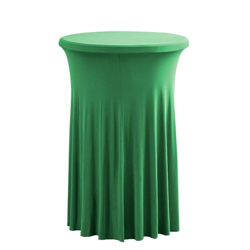 ABZDUNG Runde Cocktail-Tischdecken, Spandex-Cocktail-Tischdecke, Cocktail-Tischdecke, Bistro-Tischdecke, Hochzeitstischrock for Partys, Bars, Hochzeiten(Verde,80x110cm) von ABZDUNG