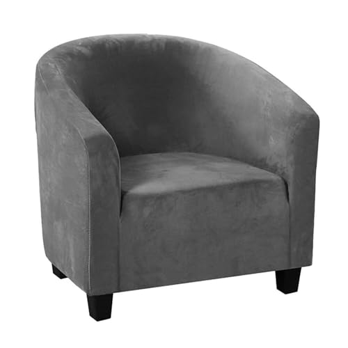 ABZDUNG Sesselbezug Stretch Stuhlhussen Tullsta Sesselüberwürfe Sesselhusse Cabriolet Sesselschoner Clubsesselbezug(Plush Grey) von ABZDUNG