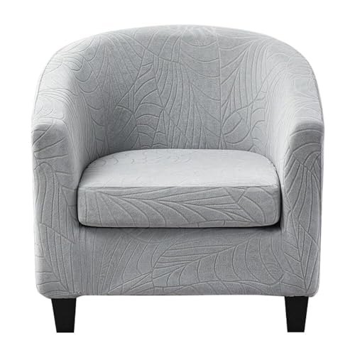 ABZDUNG Sesselhussen Chesterfield 2 Stück Stretch Clubsesselhussen Sesselhusse 1 Sitzer(Light Grey) von ABZDUNG