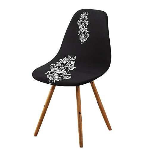 ABZDUNG Skandinavische Stretch-Stuhlbezüge Skandinavische Esszimmerstuhlbezüge Skandinavischer Sitzbezug(Ali In Bianco E Nero,4 pezzi) von ABZDUNG