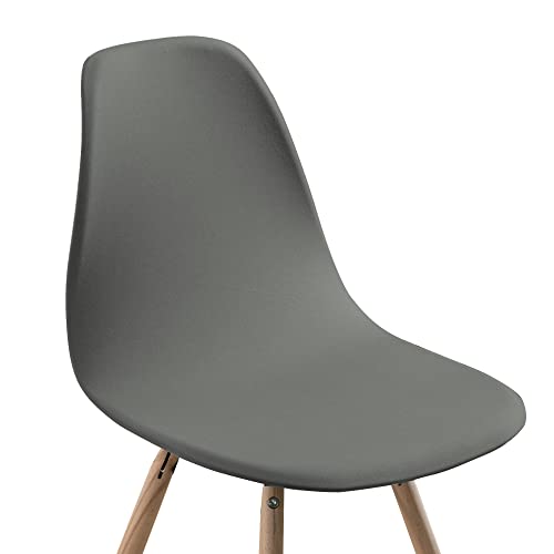 ABZDUNG Skandinavische Stuhlhussen, 4 Stück, Stretch-Esszimmerstuhlhussen, skandinavischer Stuhlschutz, Stretch-Küchenstuhlbezug, Cyan(Grigio Scuro,2 pezzi) von ABZDUNG